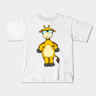 Giraffe with Sunglasses Kids T-Shirt